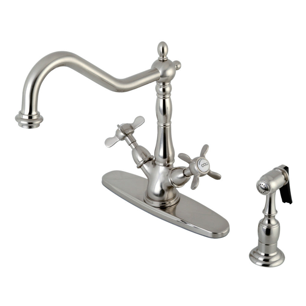 Kingston Brass KS1238BEXBS Mono Deck Mount Kitchen Faucet with