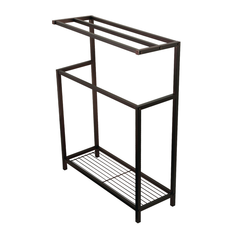 Freestanding towel rail with shelf hot sale