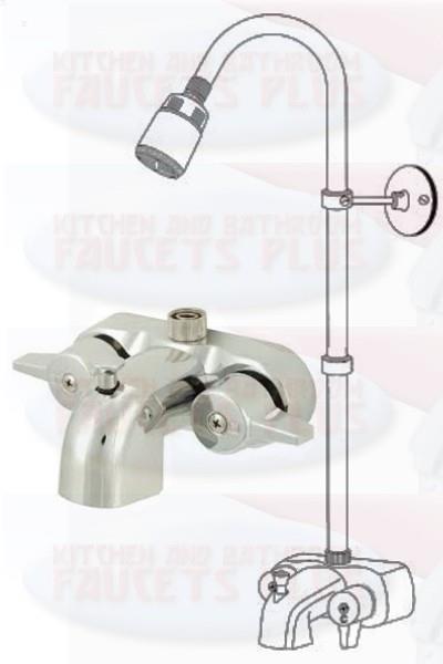 Chrome Clawfoot Tub Add-A-Shower Kit - K & B Distributors. Inc.