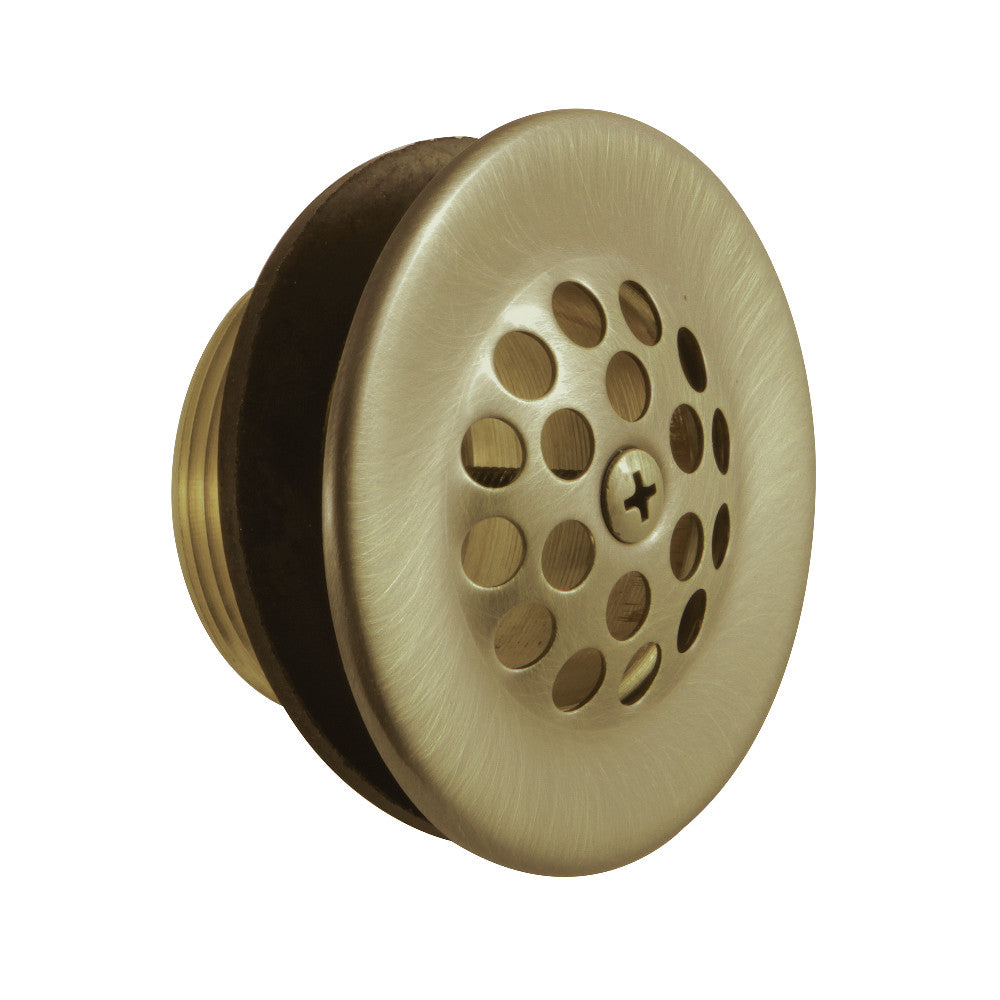 1-3/8 in. Bathtub Strainer Grid Drain Cover, Polished Brass