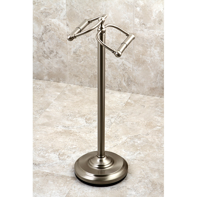 Free Standing Toilet Paper Holder Stand Brushed Nickel Toilet Roll