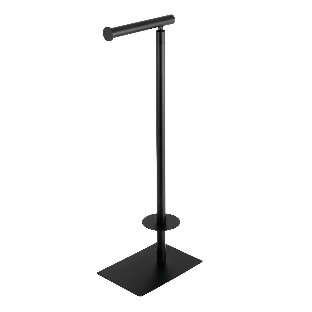 The Period Bath Supply Company (A Division of Historic Houseparts, Inc.) > Toilet  Paper & Tissue Holders > Victorian Pedestal Freestanding Toilet Paper Holder  - Black Stainless