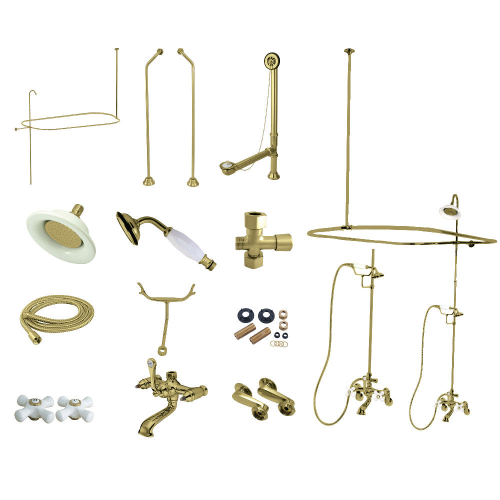 Clawfoot tub shower sale fixtures