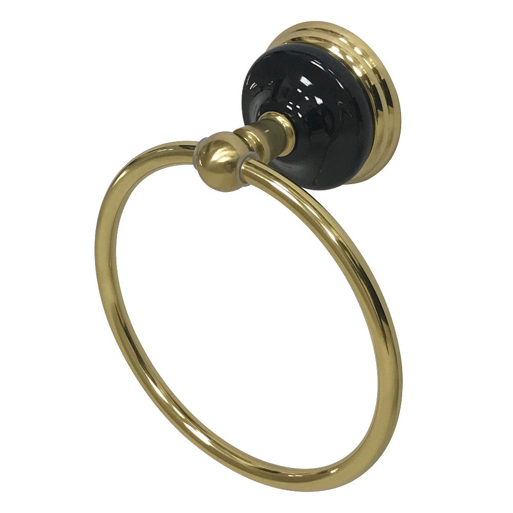 Kingston Brass 6 in. Restoration Towel Ring, Antique Brass