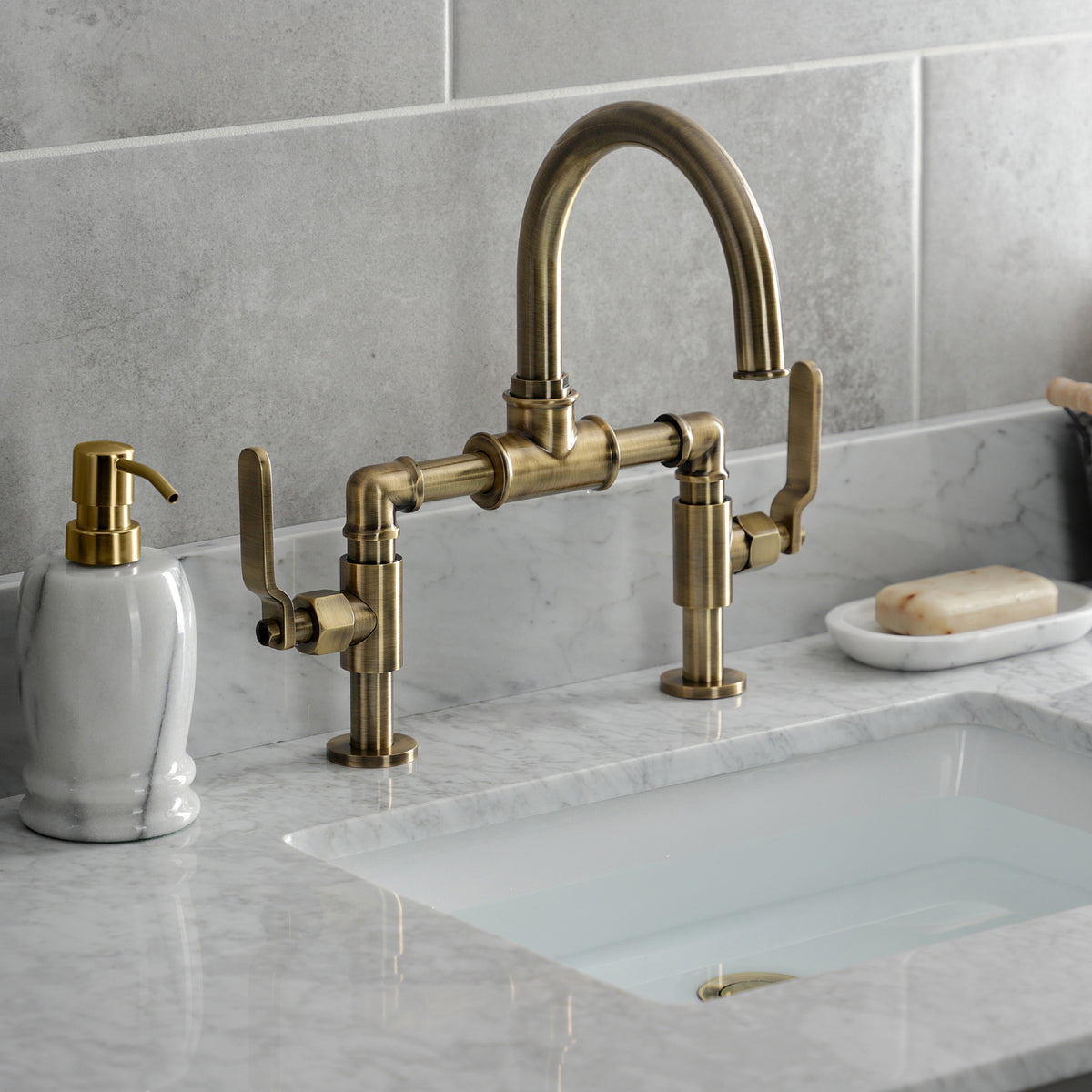 Kingston Brass Bathroom Sink Faucets Bridge - West-Allis-Wisconsin
