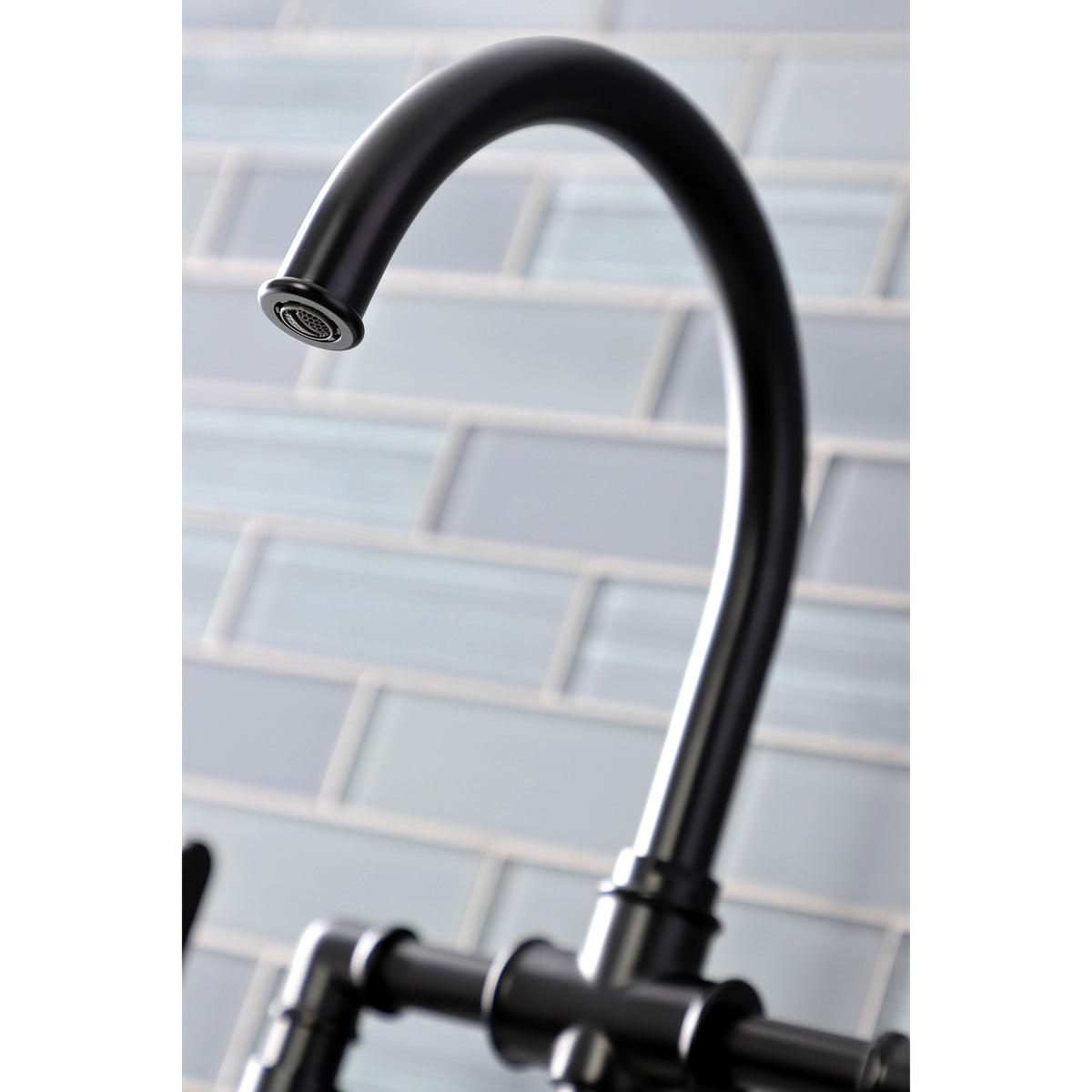 Kingston Brass KS2330CG Fuller Bridge Kitchen Faucet, Matte Black