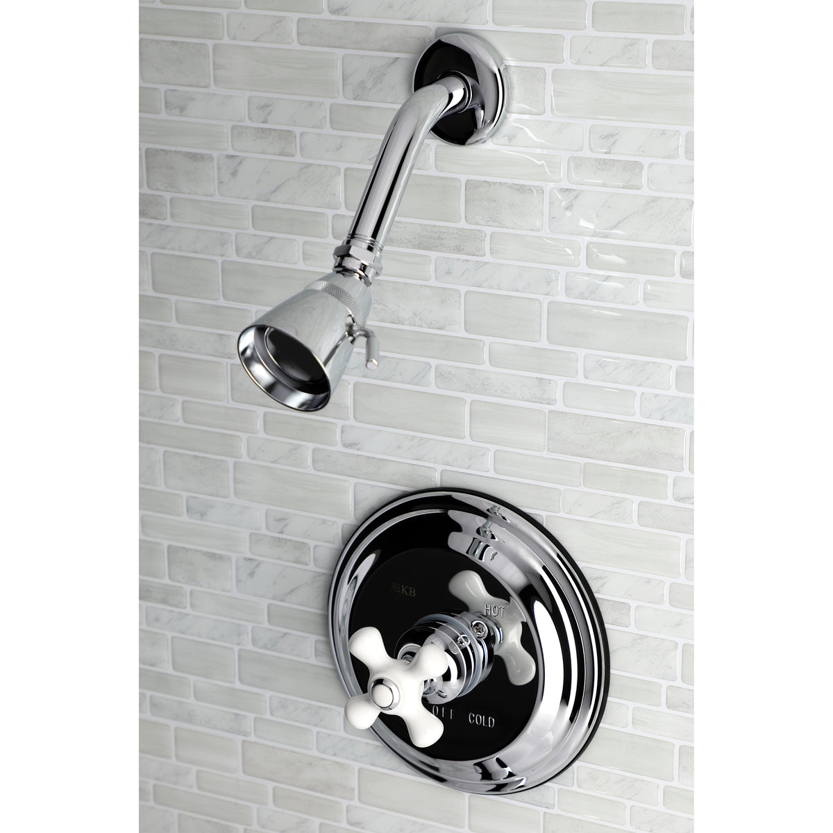 Restorers Vintage Single Handle Shower Only Faucet - Metal Cross